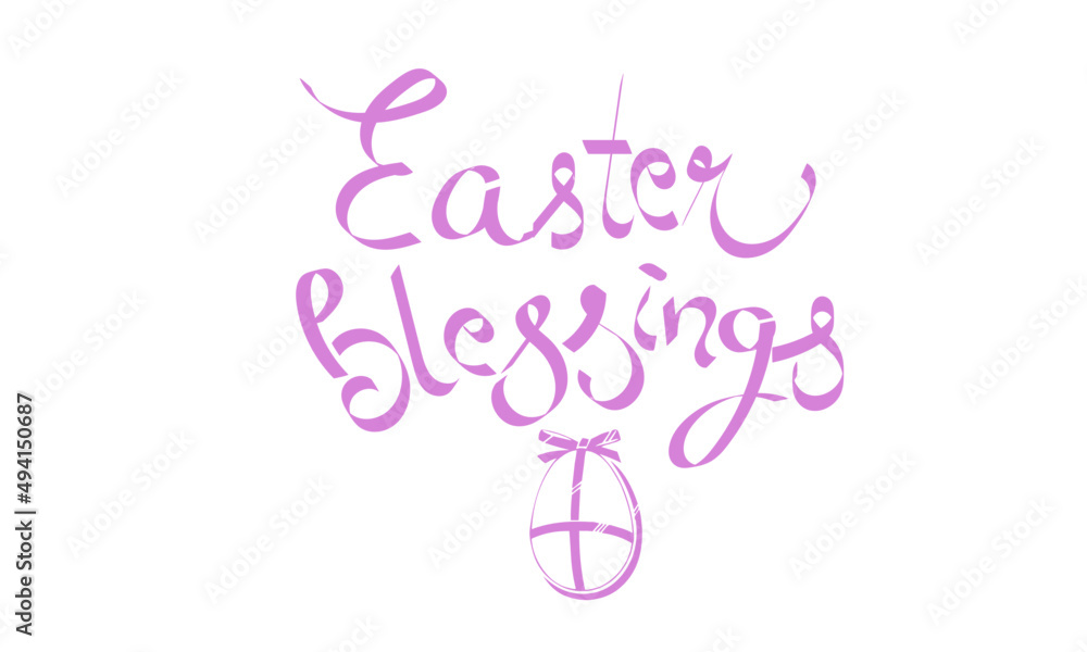 Happy Easter calligraphy design for print or use as poster, card, flyer or T Shirt