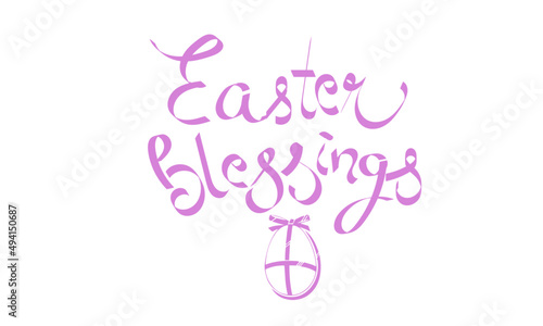 Happy Easter calligraphy design for print or use as poster, card, flyer or T Shirt © Dorothy Art