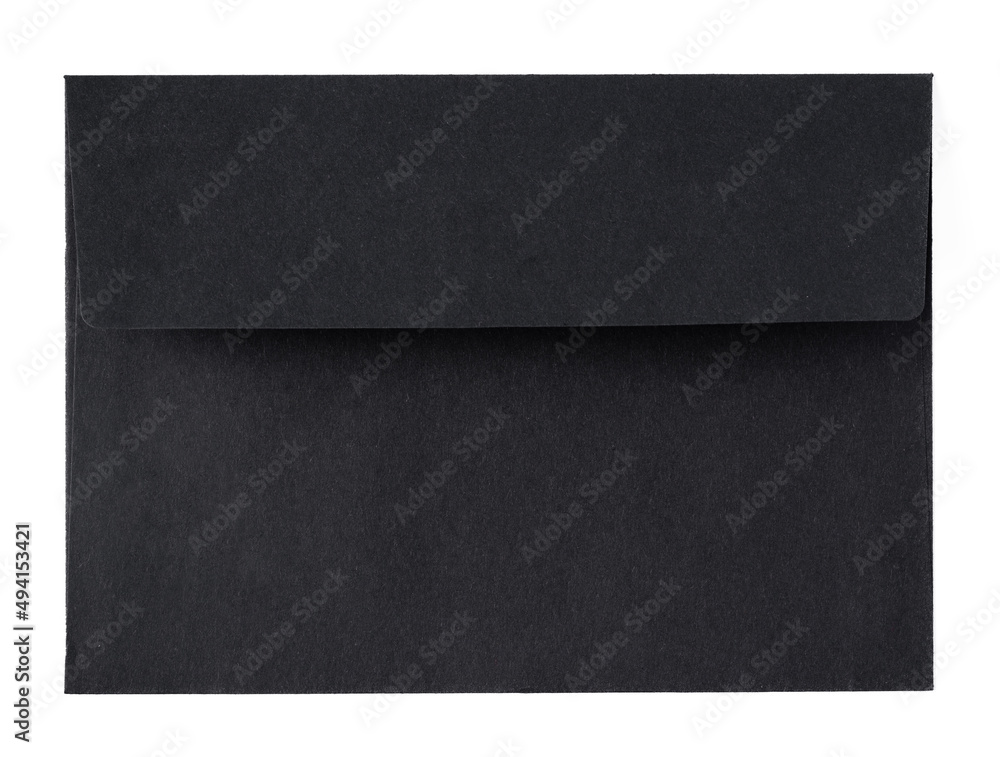 Fototapeta premium Black Envelope isolated on a white background