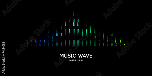 Vector illustration of music wave in the form of the equalizer