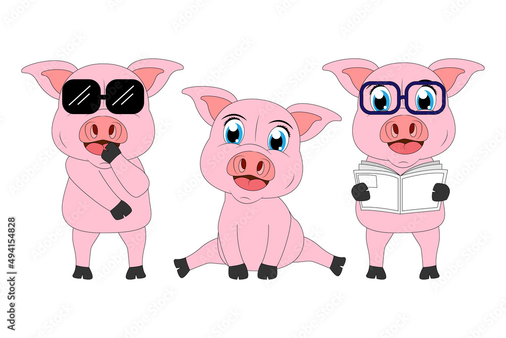 cute pig animal cartoon graphic cute pig animal cartoon graphic
