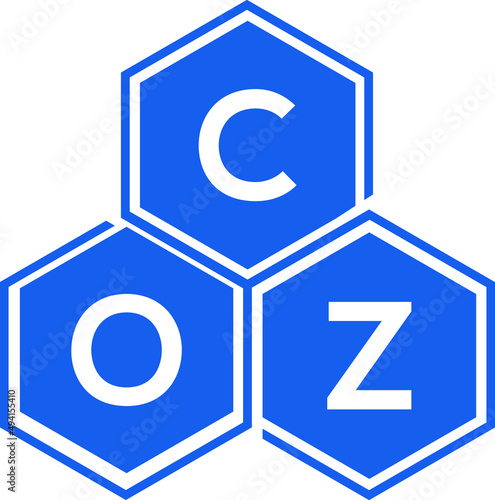 COZ letter logo design on black background. COZ  creative initials letter logo concept. COZ letter design.