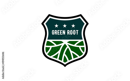 Creative abstract life rooted on white background vector logo design template
