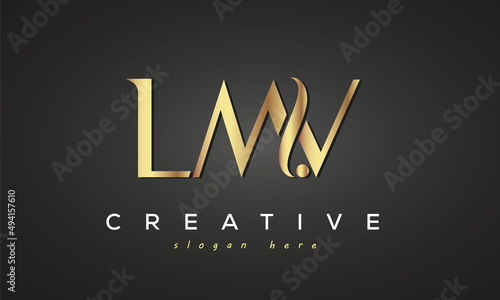 LMV creative luxury logo design photo