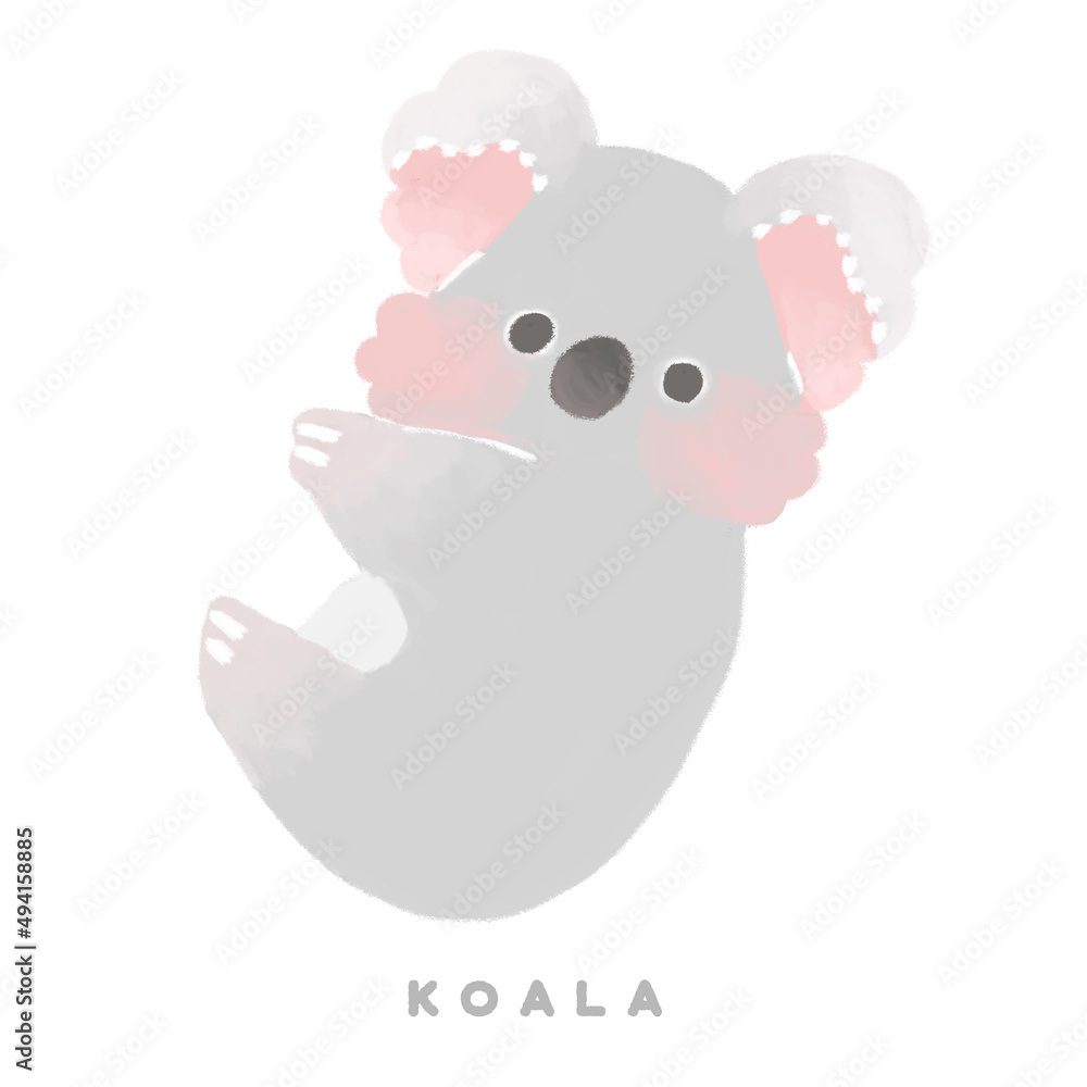 Illustration material of fluffy koala / ふわふわコアラのイラスト2 Illustration material of fluffy koala / ふわふわコアラのイラスト2