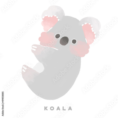 Illustration material of fluffy koala / ふわふわコアラのイラスト2 © neena 