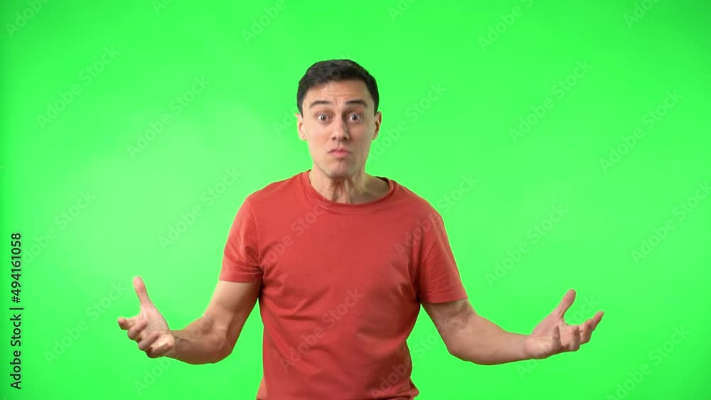 Man gesturing while motivating in light studio