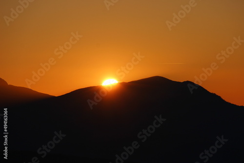 Tramonto in montagna