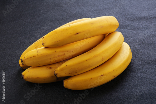 Tropical yellow banana fruit heap