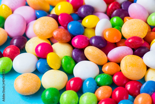 Candies on the colorful background