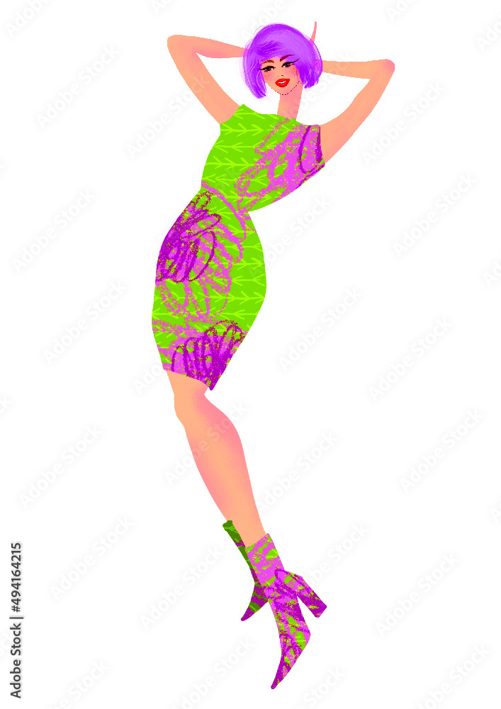 Fashion girl. model. paper doll Fashion girl. model. paper doll