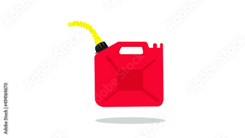 Portable Oil Can Gasoline Tank Vector Illustration Isolated on Whitye Background