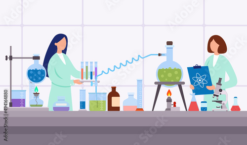 2202 S ST Clinical science laboratories experiments. Female scientists working in lab