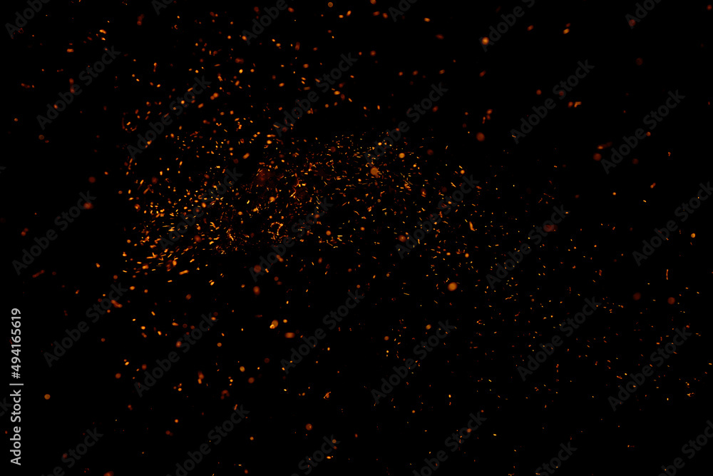 sparks of fire on black background sparks of fire on black background