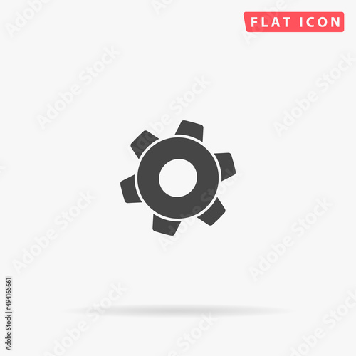 Gear flat vector icon