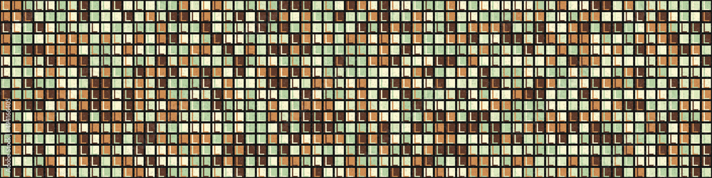 Fototapeta premium Abstract Geometric Pattern generative computational art illustration