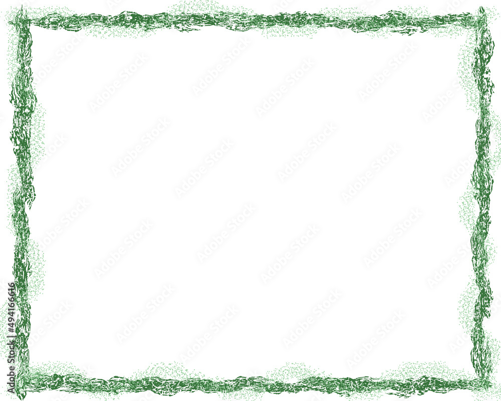 四角い緑のフレーム