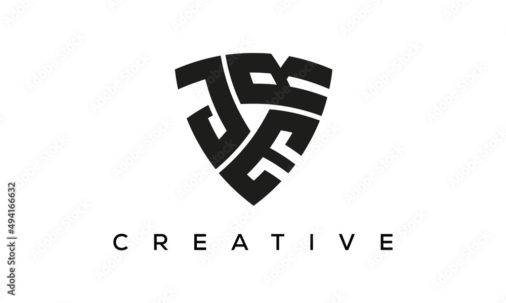 Shield letters JER creative logo Shield letters JER creative logo