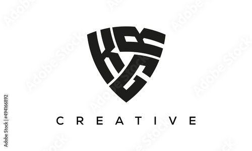 Shield letters KGR creative logo photo