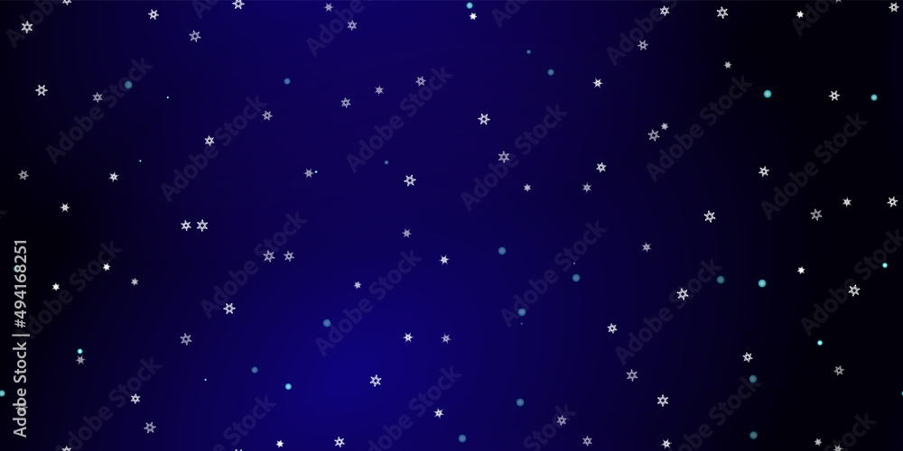 Fototapeta premium Falling Snowflakes seamless pattern flying snow