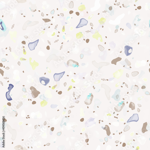 Terrazzo Texture Vector. Flooring Seamless Pattern