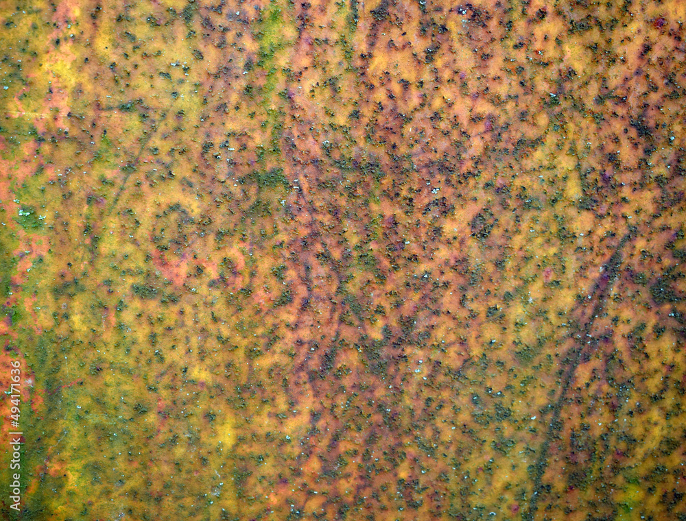 Metal rusty surface covered with corrosion. 