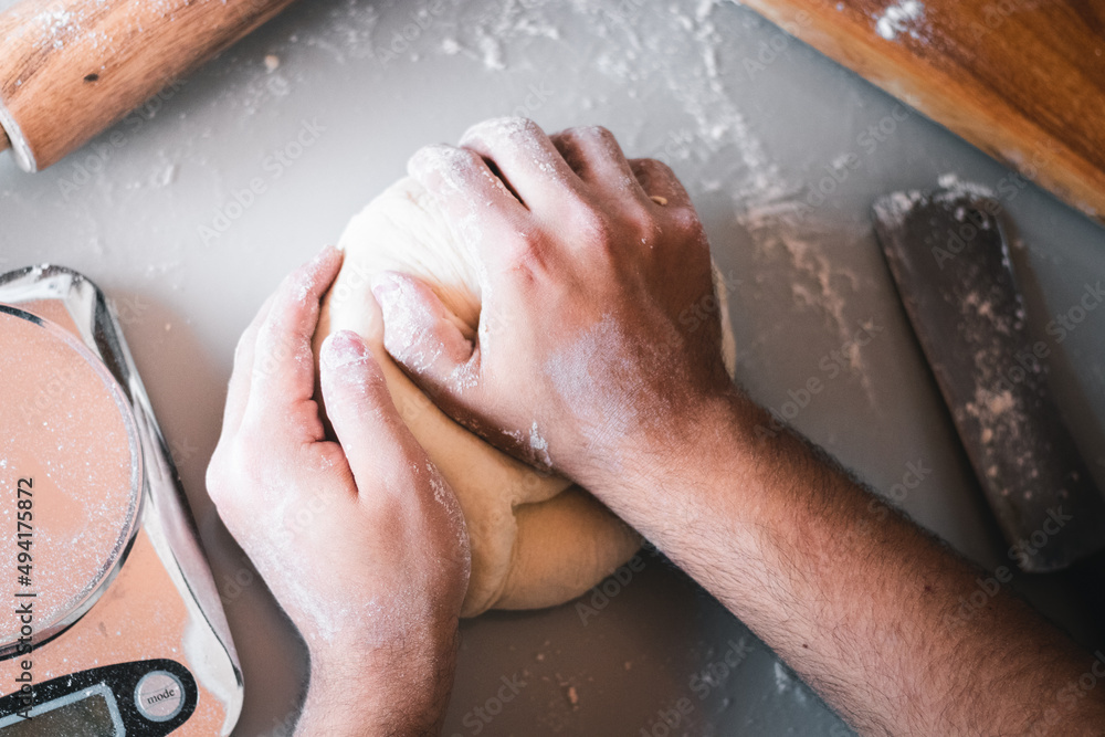 Fototapeta premium Making Homemade Pizza Dough