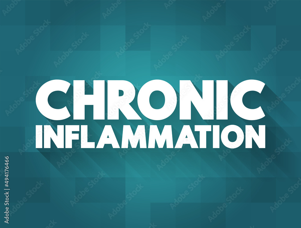 Chronic inflammation - long-term inflammation lasting for prolonged periods of several months to years, text concept background