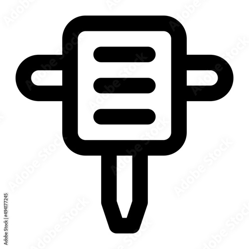jackhammer line icon