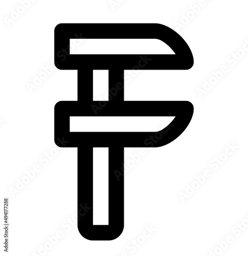 vernier caliper line icon