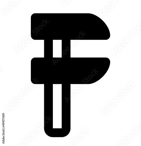 vernier caliper glyph icon