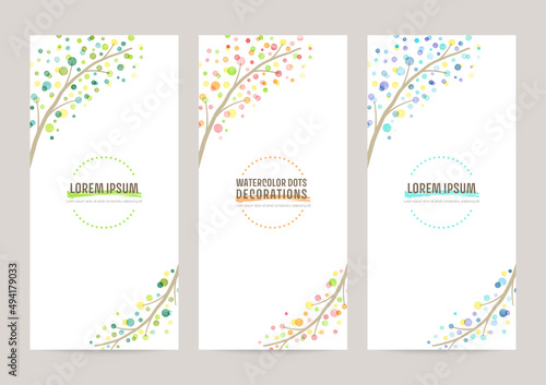 colorful branches illustration decoration for leaflet