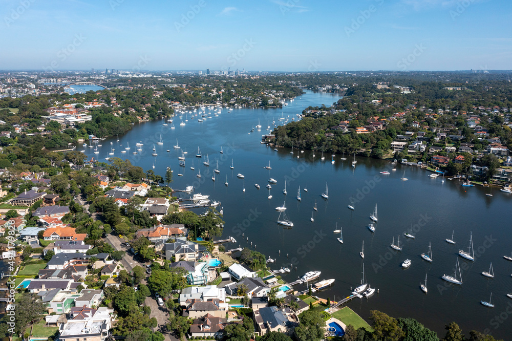 The Sydney suburb of Woolwich on the  Lane Cove river.