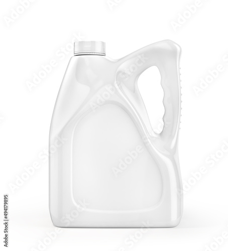 White detergent bottle isolated on a white background. 3d illustration