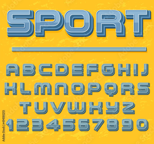 A set of English alphabet sport font