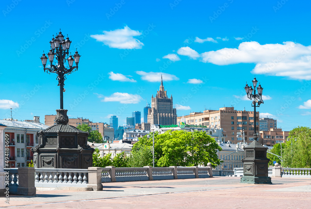 Moscow. Russia. Square in front of the Cathedral of Christ the Savior