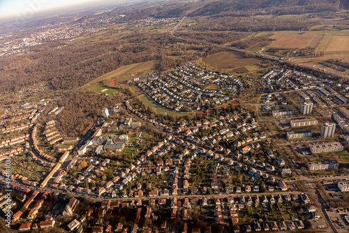 Karlsruhe und Umgebung aus der Luft