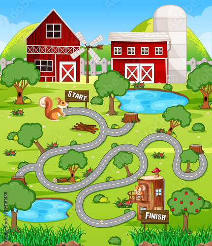 A farm boardgame template