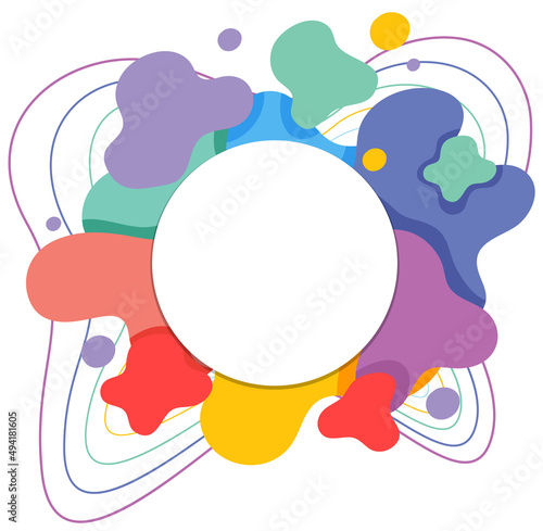 Banner music notes colourful on white background