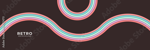 retro vintage 70s style stripes background poster lines. shapes vector design graphic 1970s retro background. abstract stylish 70s era line. vector illustration