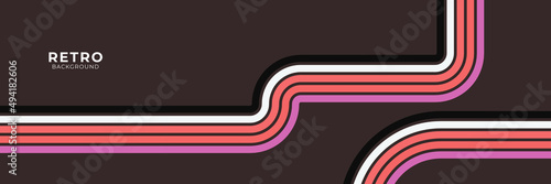 retro vintage 70s style stripes background poster lines. shapes vector design graphic 1970s retro background. abstract stylish 70s era line. vector illustration