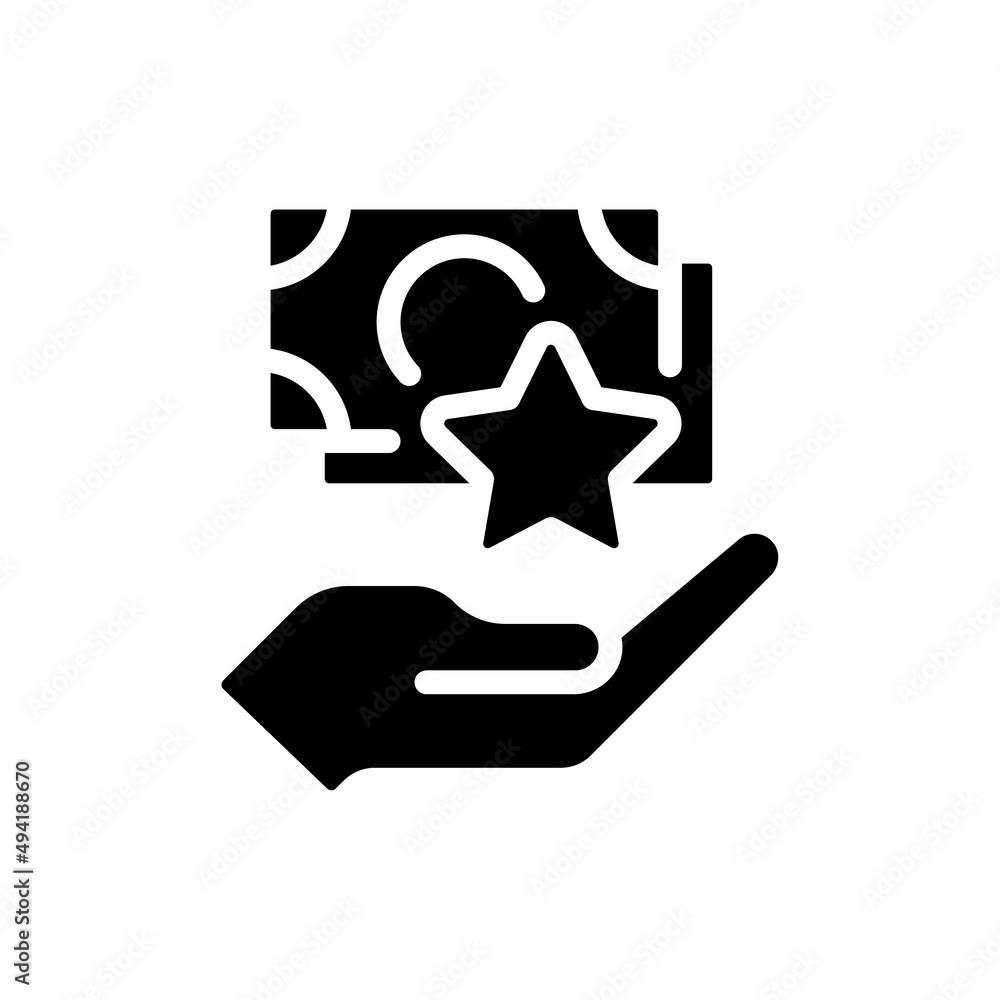 Cash bonus black glyph icon. Giving extra money. Supplemental income. Lump-sum payment. Rewarding employees. Silhouette symbol on white space. Solid pictogram. Vector isolated illustration Cash bonus black glyph icon. Giving extra money. Supplemental income. Lump-sum payment. Rewarding employees. Silhouette symbol on white space. Solid pictogram. Vector isolated illustration