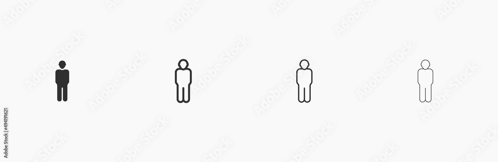 Standing person flat vector icon Standing person flat vector icon
