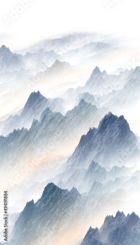 mountains and clouds