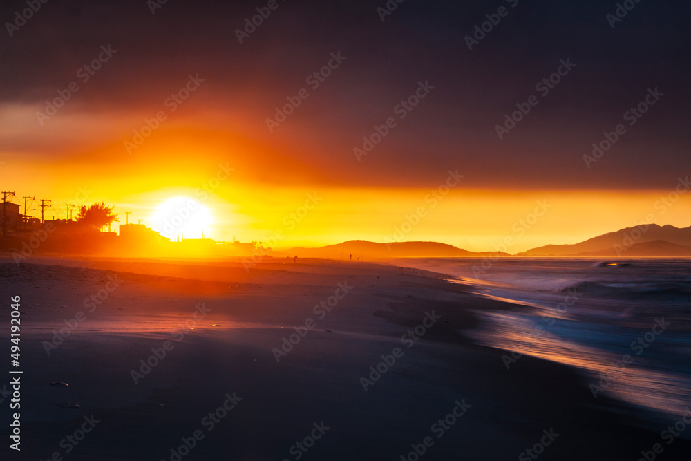 sunrise in Brazil beach 