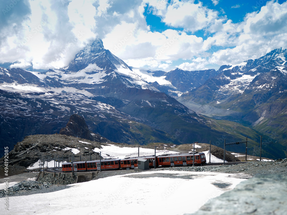 Switzerland Matterhorn - obrazy, fototapety, plakaty 