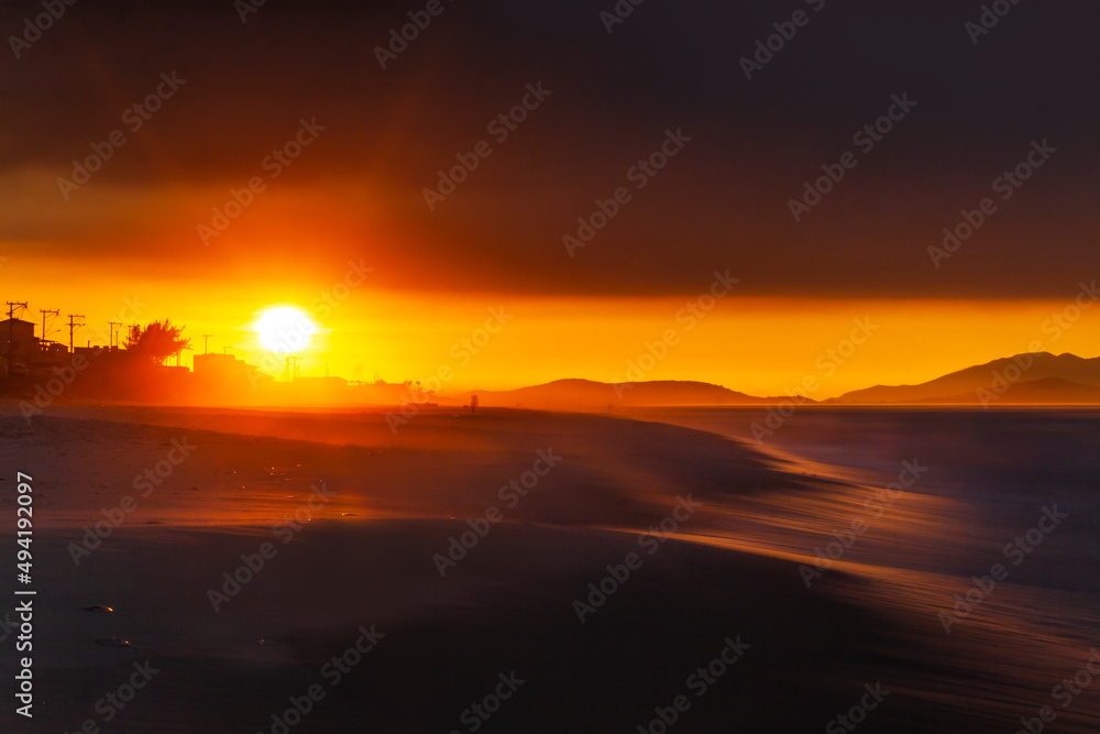 sunrise in Brazil beach