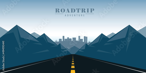 road trip in the blue mountains towards the city