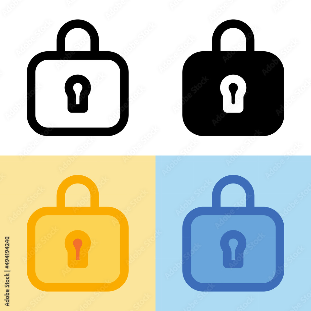Illustration vector graphic of Padlock Icon. Perfect for user interface, new application, etc Illustration vector graphic of Padlock Icon. Perfect for user interface, new application, etc