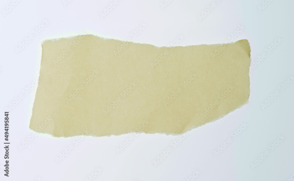 Single torn paper isolated on white background Single torn paper isolated on white background